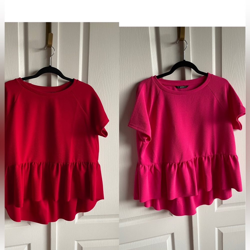 Red & Pink Blouse